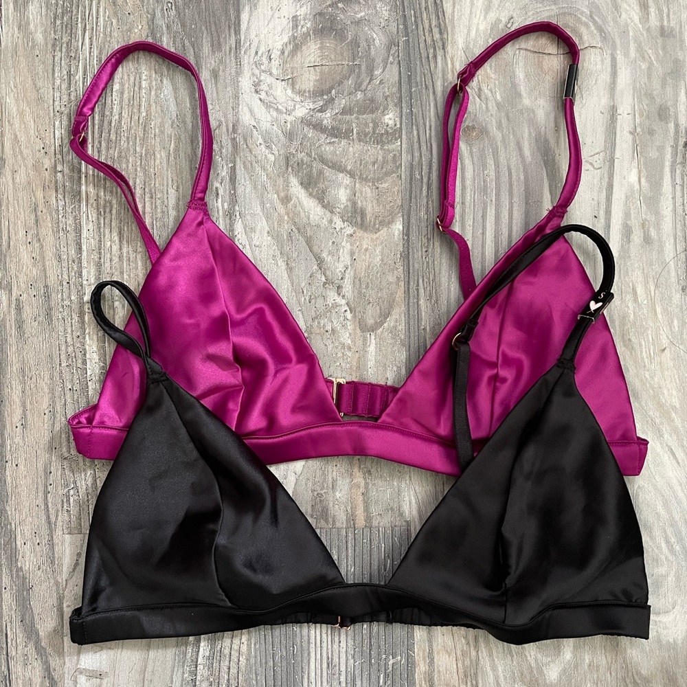 Victoria’s Secret Satin Bralettes Small